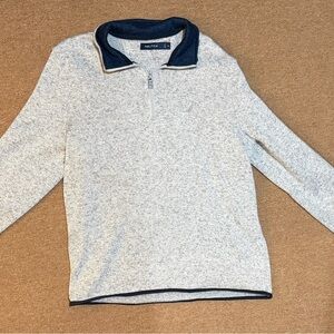 Nautica Men's Light Gray Zip-Up Sweater